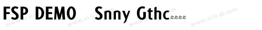 FSP DEMO   Snny Gthc字体转换